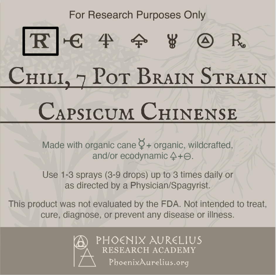 Chili, 7 Pot Brain Strain, Spagyric Tincture