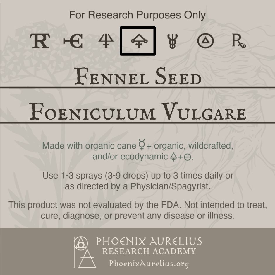 Fennel Seed Philosophic Spagyric Essence