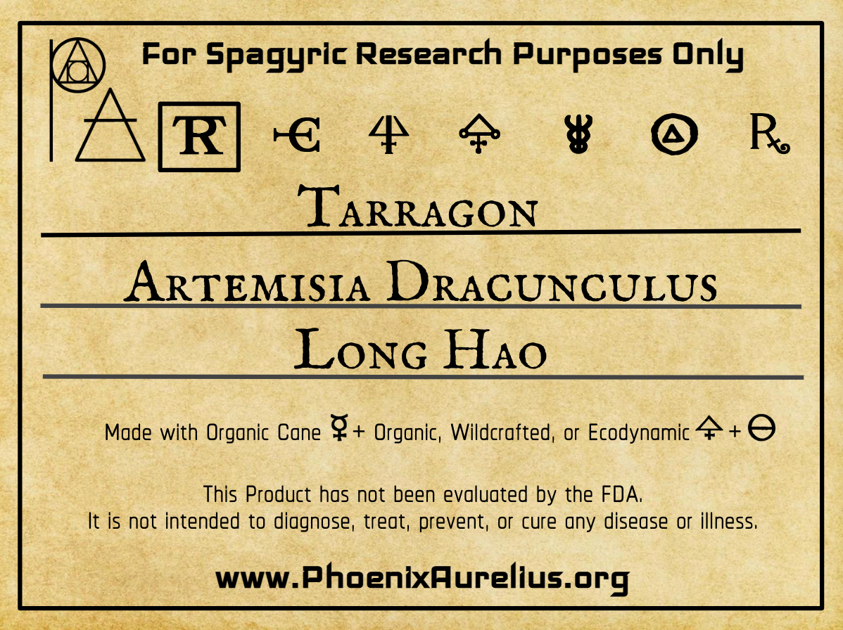 Tarragon Spagyric Tincture Phoenix Aurelius Research Academy