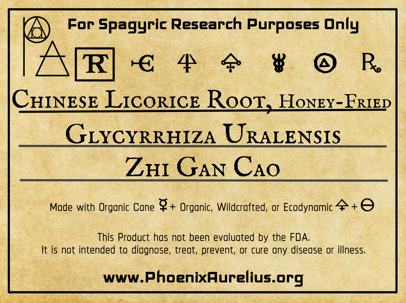 Clearance: Chinese Licorice Root (Honey-Fried) Spagyric Tincture