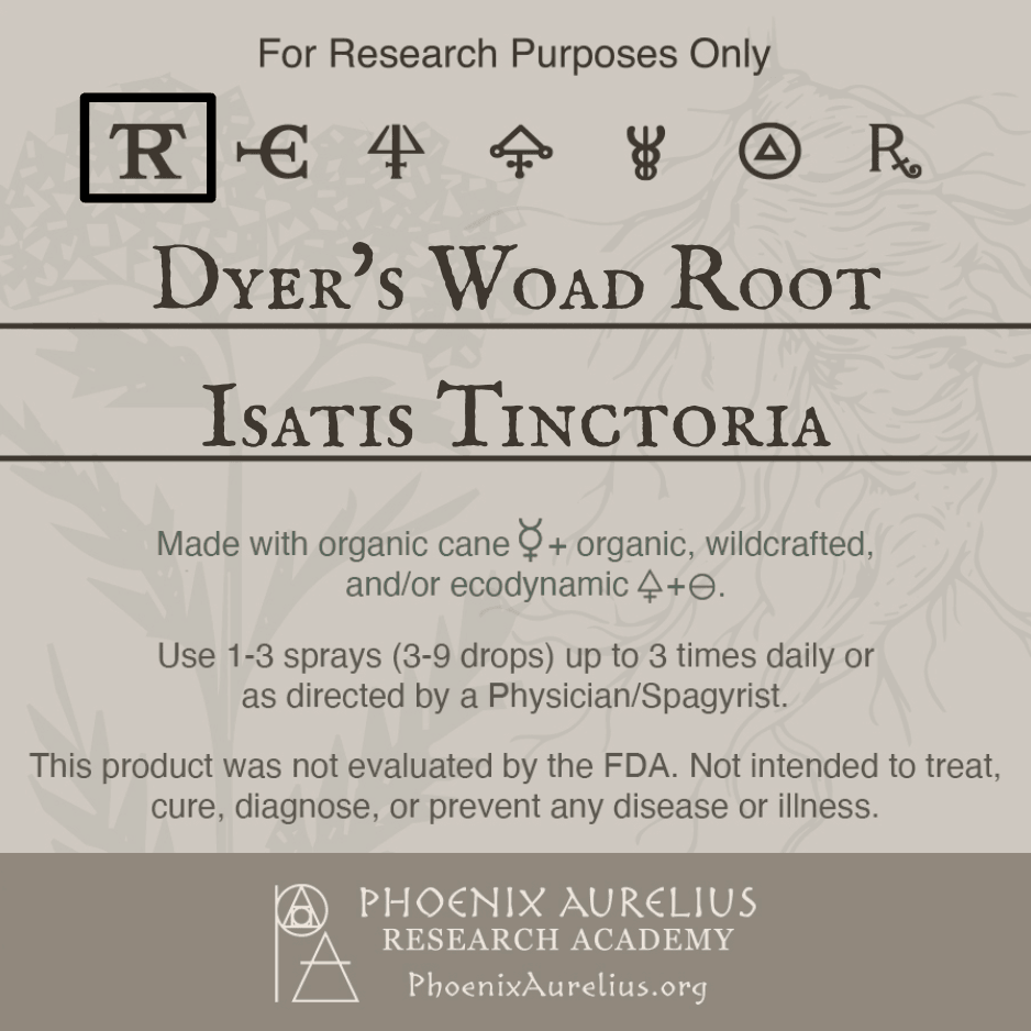 Dyer's Woad Root Spagyric Tincture – Phoenix Aurelius Research Academy