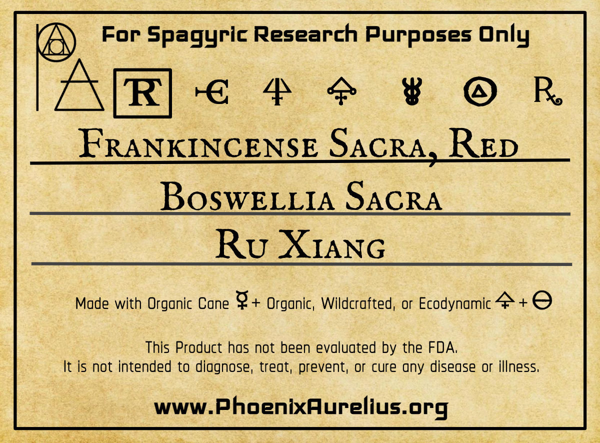 Frankincense Sacra, Red, Spagyric Tincture