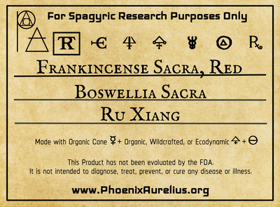 Frankincense Sacra, Red, Spagyric Tincture