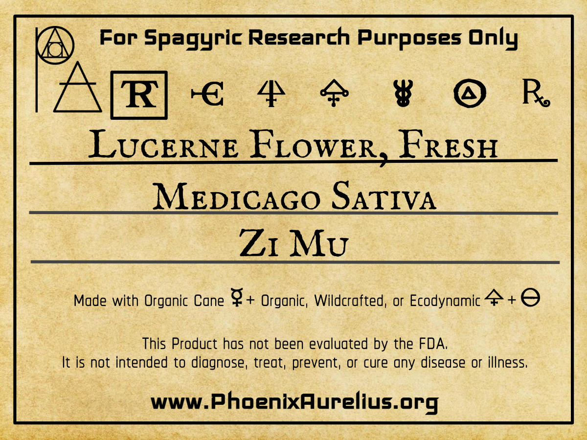Lucerne Flower, Fresh, Spagyric Tincture