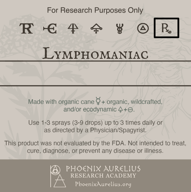 Lymphomaniac Rx Spagyric Formulation