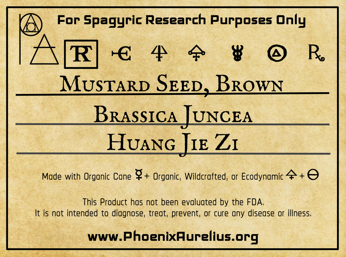 Mustard Seed, Brown, Spagyric Tincture