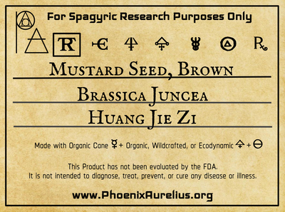 Mustard Seed, Brown, Spagyric Tincture