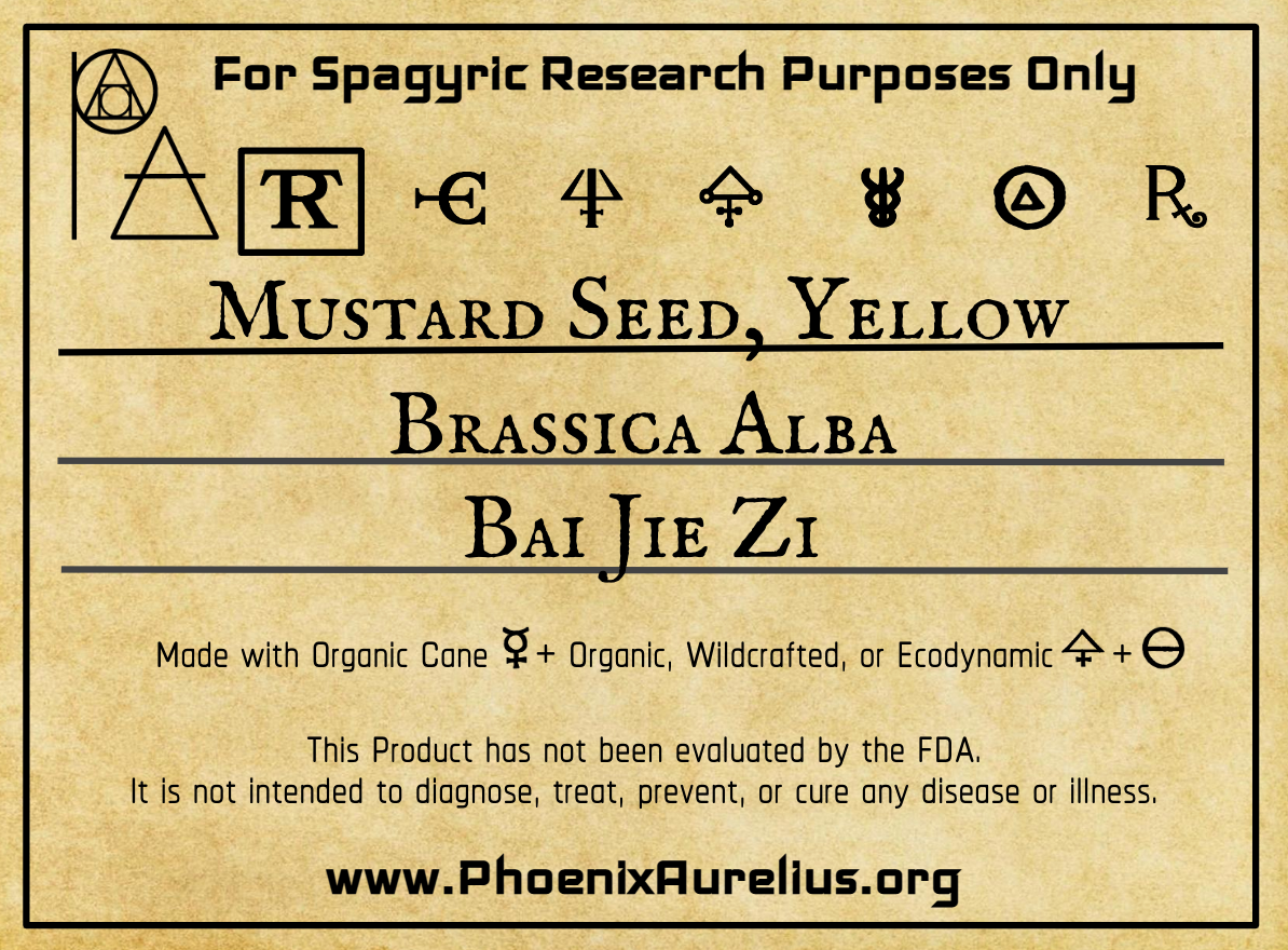 Mustard Seed, Yellow, Spagyric Tincture