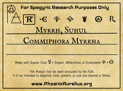 Myrrh, Suhul, Spagyric Tincture