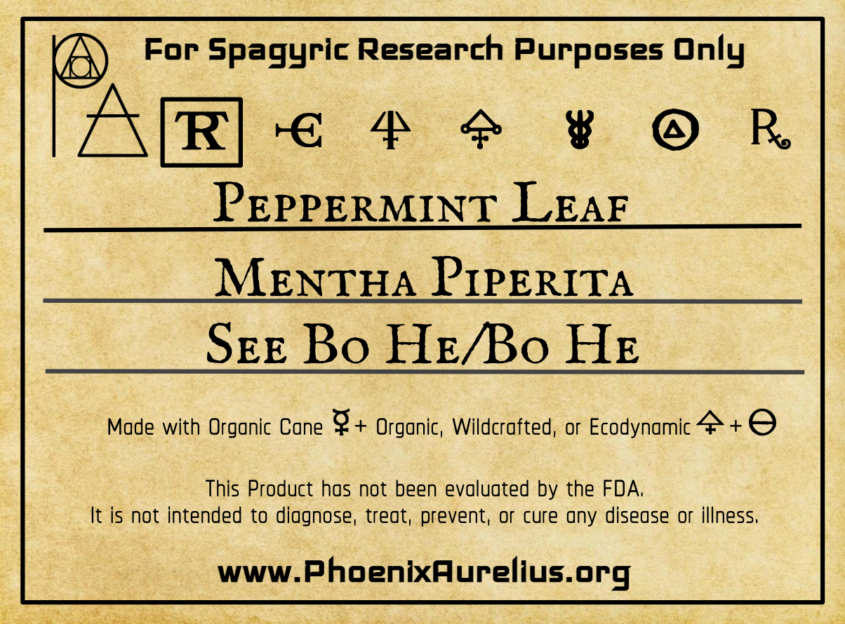 Peppermint Leaf Spagyric Tincture