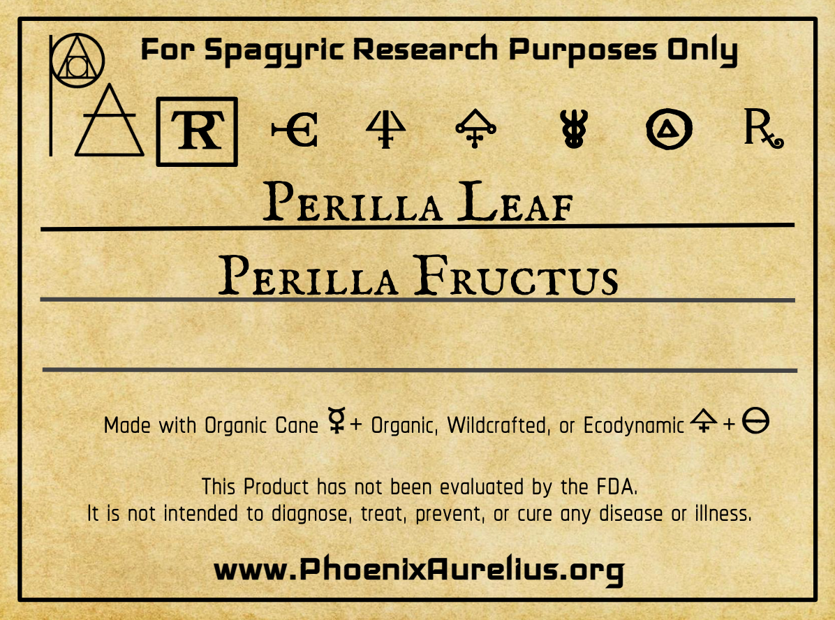 Perilla Leaf Spagyric Tincture