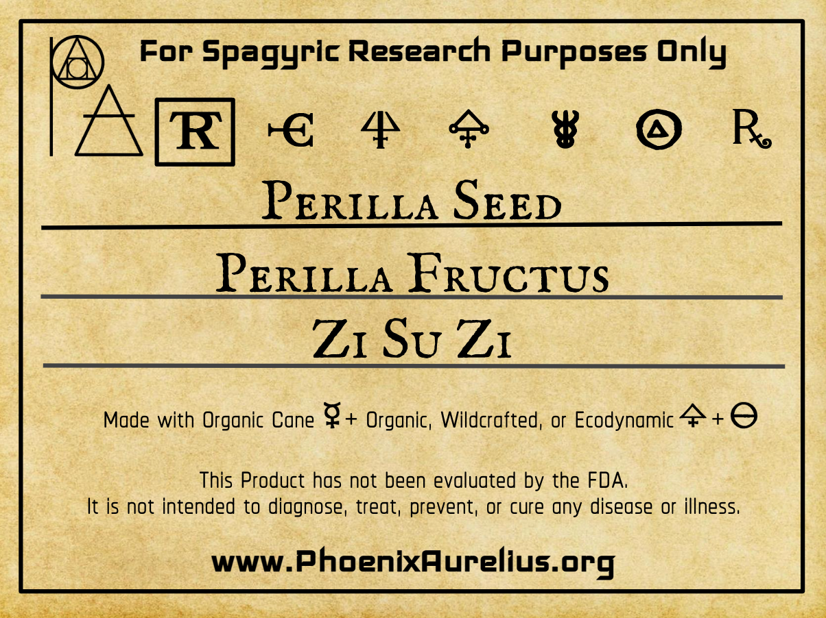Perilla Seed Spagyric Tincture