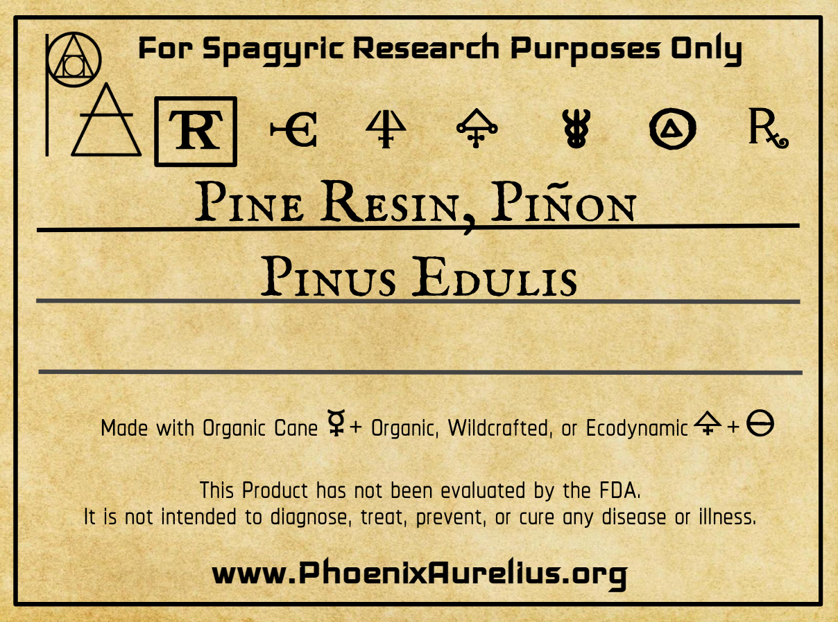 Pine Resin, Piñon, Spagyric Tincture