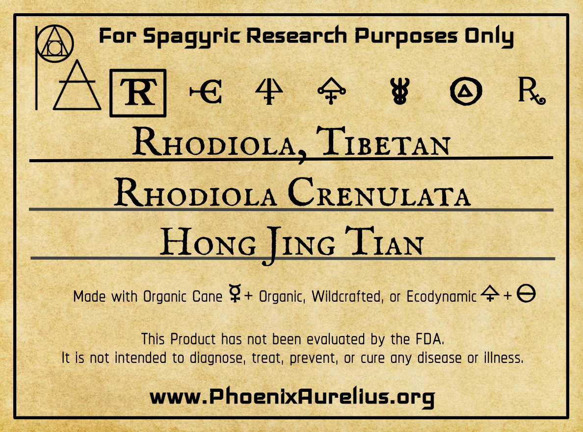 Rhodiola, Tibetan, Spagyric Tincture