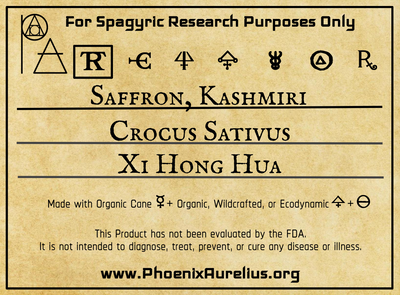 Saffron, Kashmiri, Spagyric Tincture