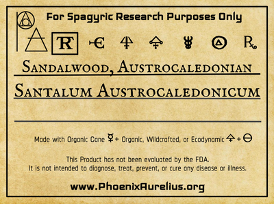 Sandalwood, Austrocaledonian, Spagyric Tincture