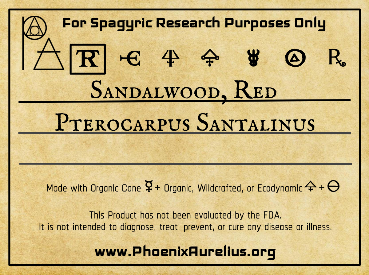 Sandalwood, Red, Spagyric Tincture