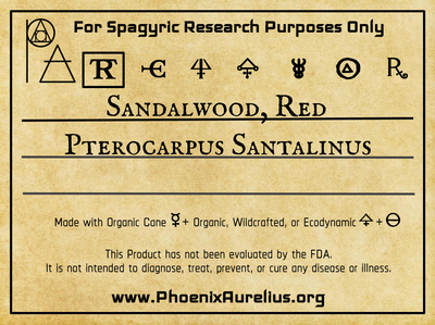 Sandalwood, Red, Spagyric Tincture