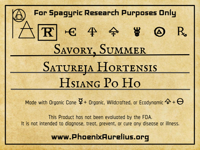 Savory, Summer, Spagyric Tincture