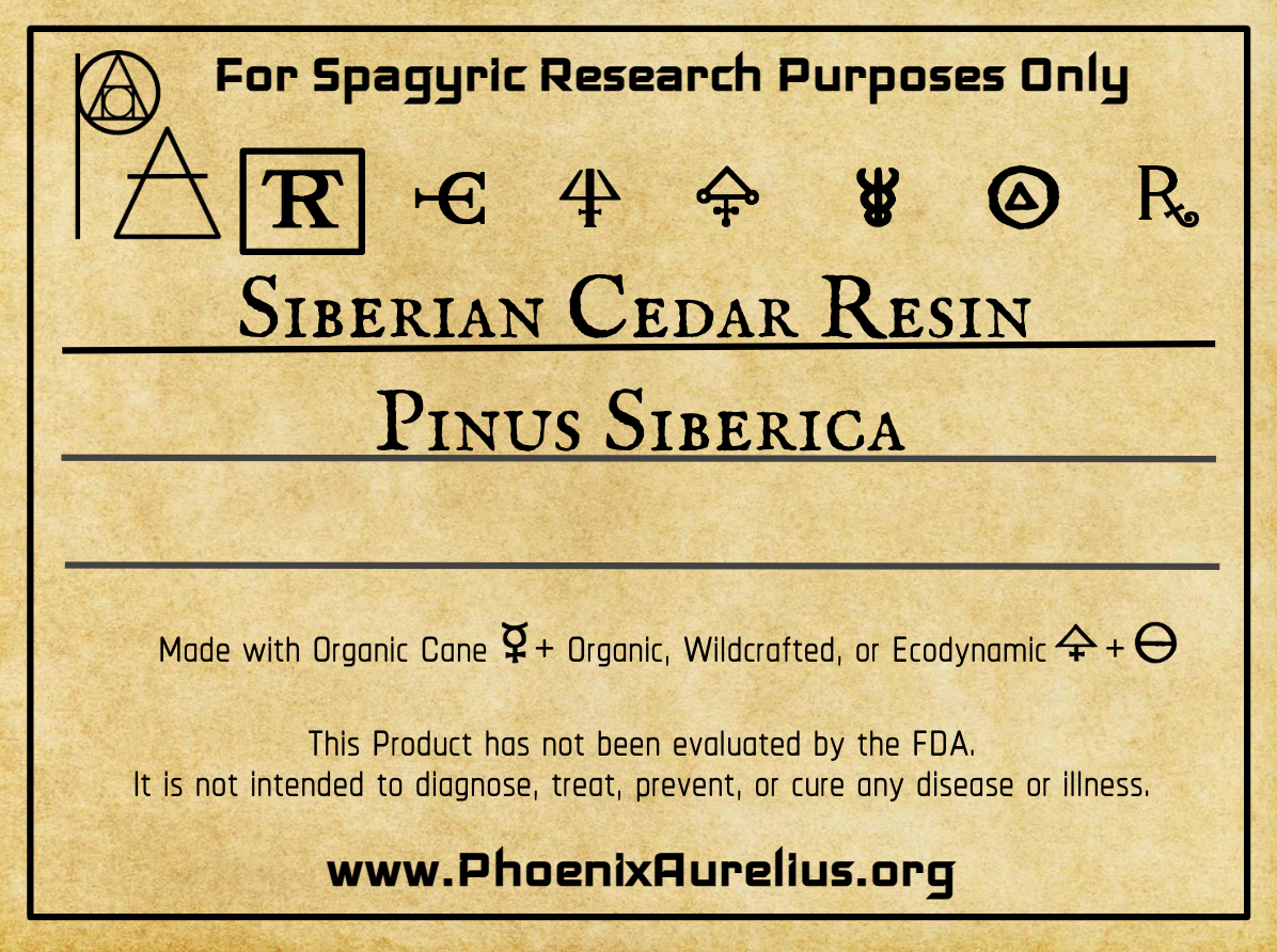 Siberian Cedar Resin Spagyric Tincture