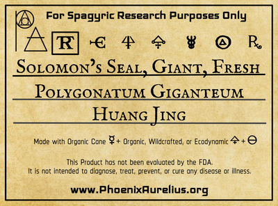 Solomon's Seal, Giant, Fresh, Spagyric Tincture