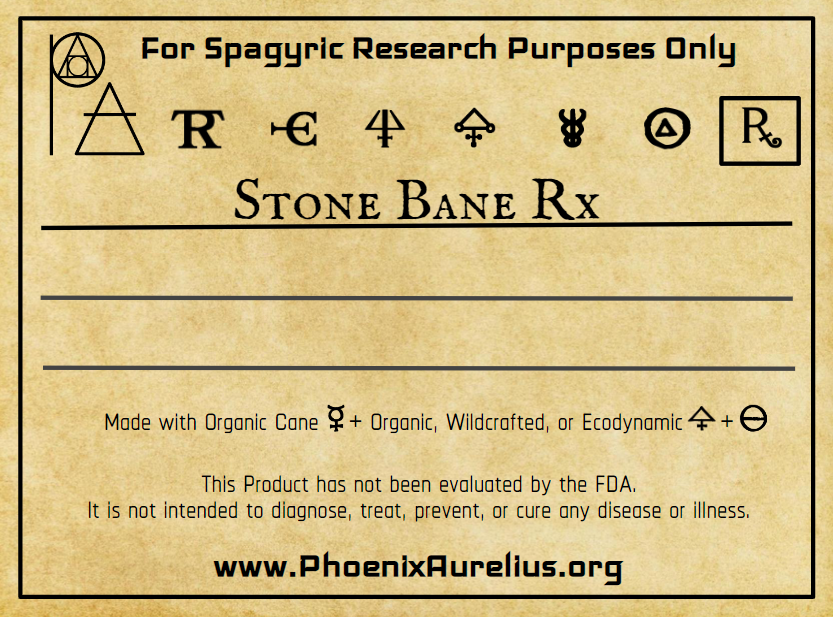 Stone Bane Rx Spagyric Formulation