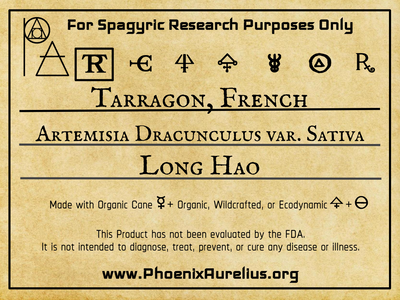 Tarragon, French, Spagyric Tincture