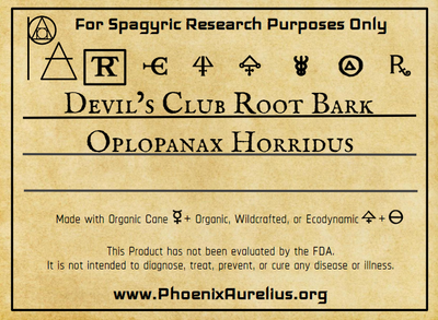 Devil's Club Root Bark Spagyric Tincture