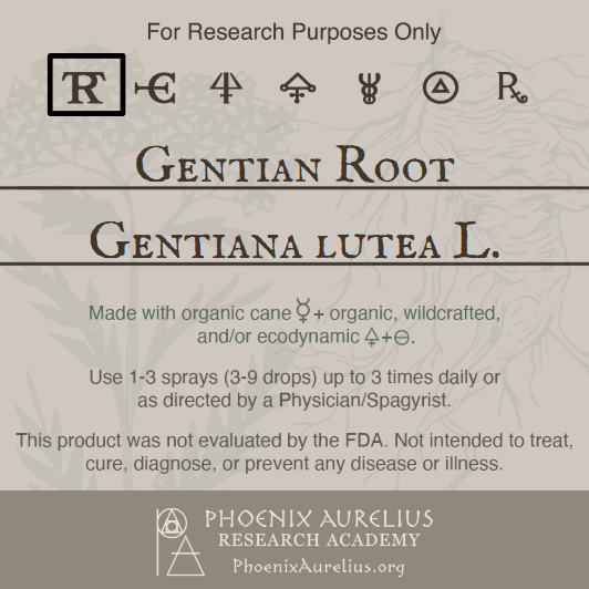 Gentian Root Spagyric Tincture