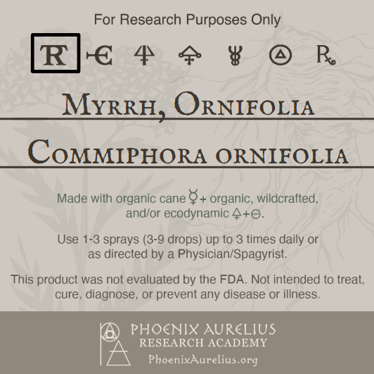 Myrrh, Ornifolia, Spagyric Tincture