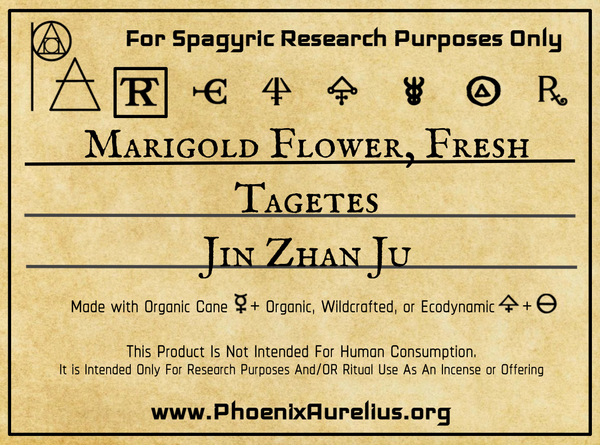 Marigold Flower, Fresh Spagyric Tincture - Phoenix Aurelius Research Academy