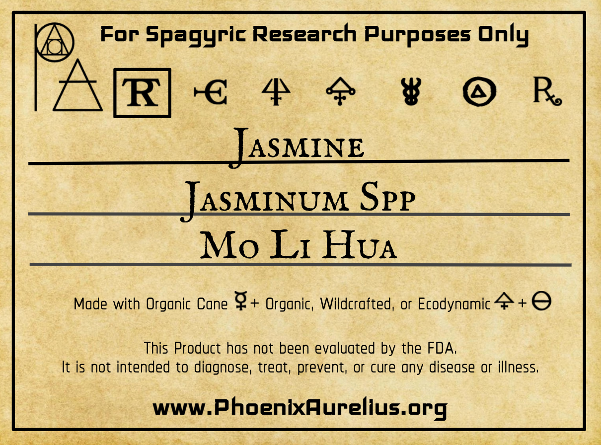 Jasmine Spagyric Tincture - Phoenix Aurelius Research Academy