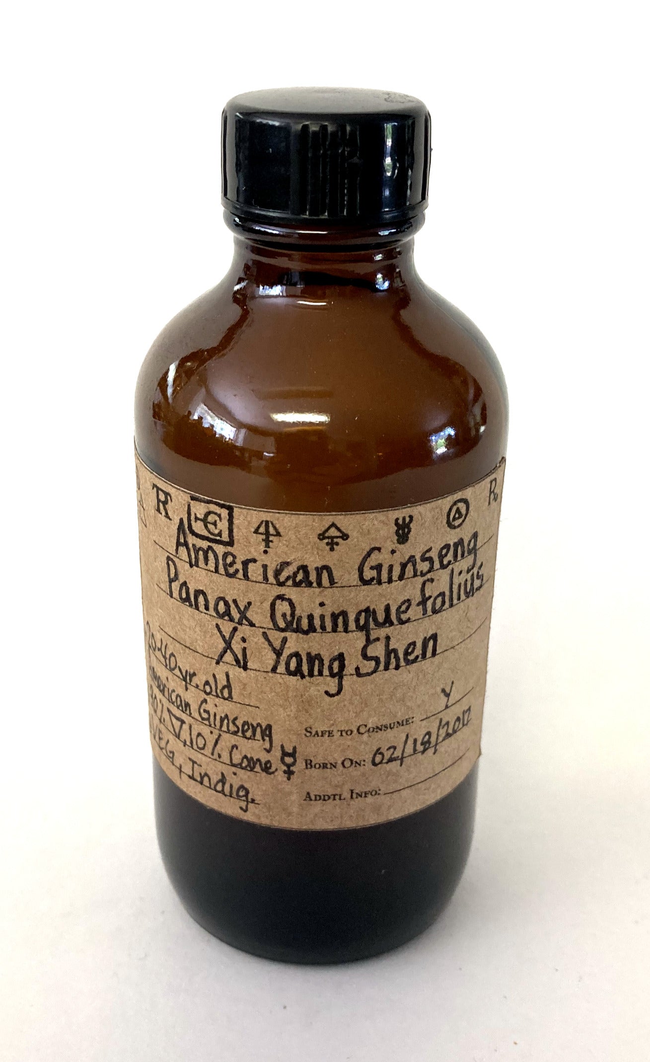Spagyric Elixir of American Ginseng 20-40yr old Root