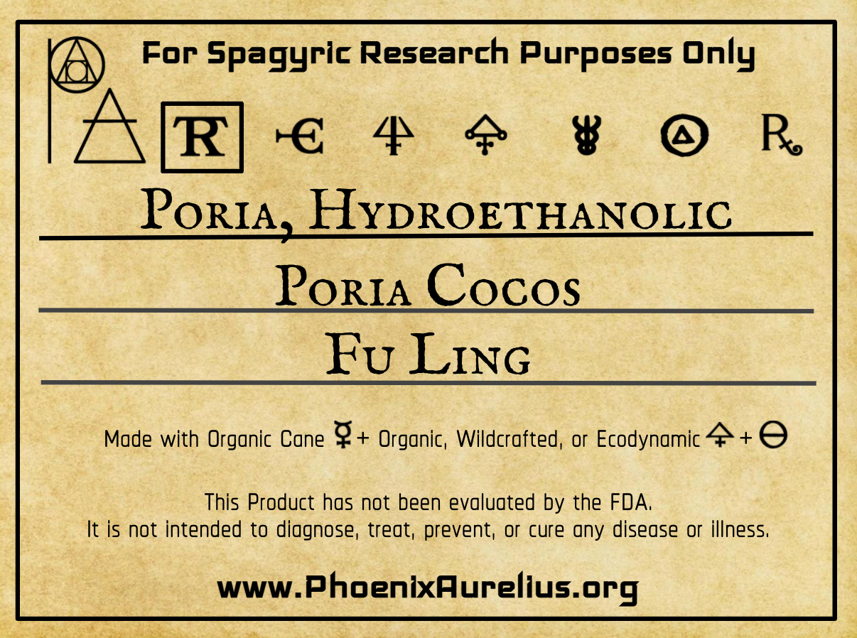 Poria, Hydroethanolic, Spagyric Tincture