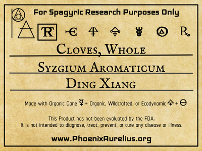 Cloves, Whole Spagyric Tincture - Phoenix Aurelius Research Academy