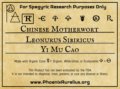 Chinese Motherwort Spagyric Tincture - Phoenix Aurelius Research Academy