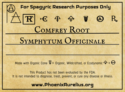 Comfrey Root Spagyric Tincture - Phoenix Aurelius Research Academy