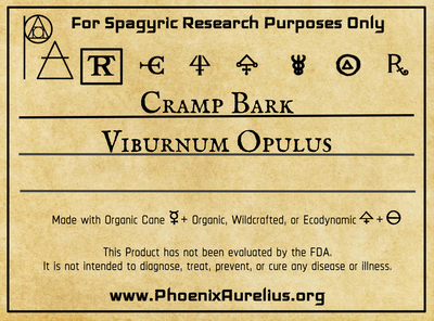 Cramp Bark Spagyric Tincture - Phoenix Aurelius Research Academy