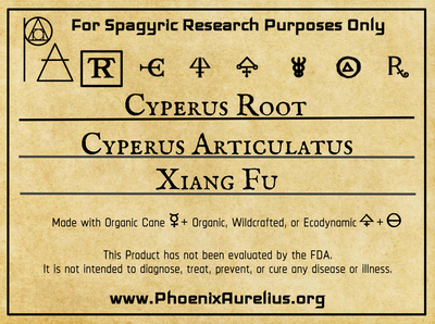 Cyperus Root Spagyric Tincture - Phoenix Aurelius Research Academy