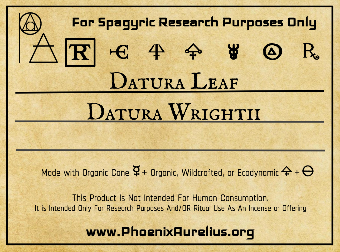 Datura Leaf Spagyric Tincture