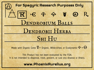 Dendrobium Balls Spagyric Tincture - Phoenix Aurelius Research Academy