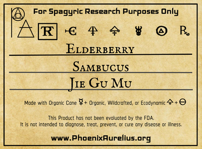 Elderberry Spagyric Tincture - Phoenix Aurelius Research Academy