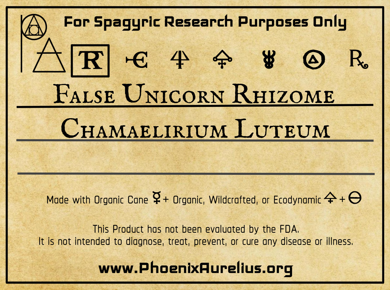 False Unicorn Rhizome Spagyric Tincture