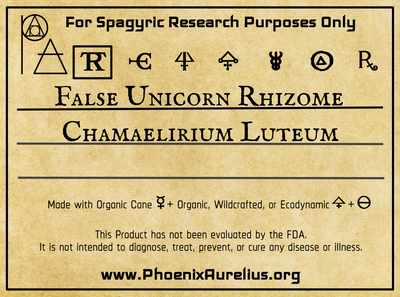 False Unicorn Rhizome Spagyric Tincture
