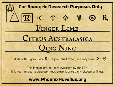 Finger Lime Spagyric Tincture - Phoenix Aurelius Research Academy