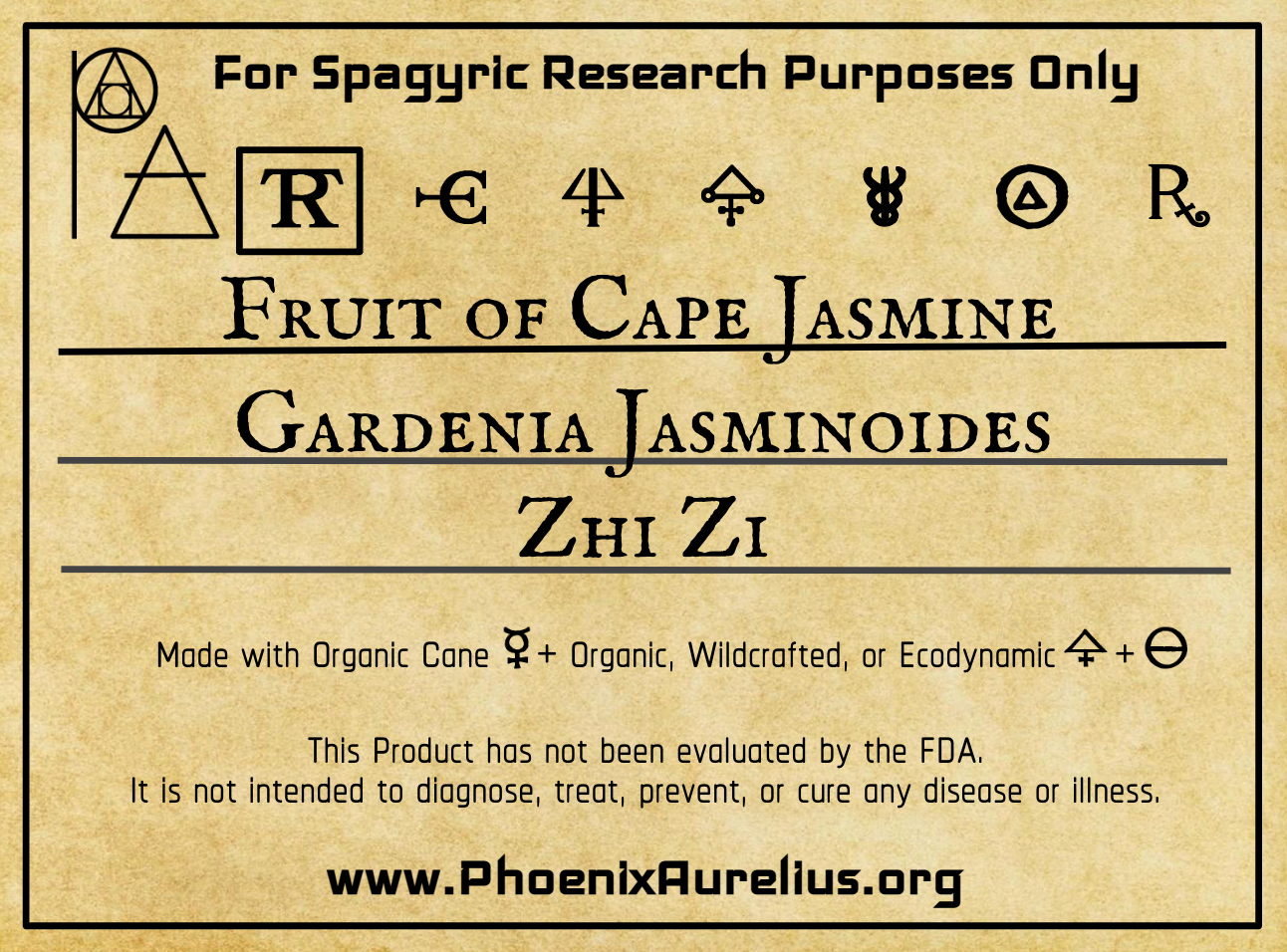 Fruit of Cape Jasmine Spagyric Tincture