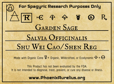 Garden Sage Spagyric Tincture - Phoenix Aurelius Research Academy