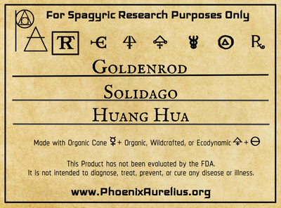 Goldenrod Spagyric Tincture - Phoenix Aurelius Research Academy