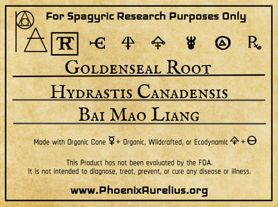 Goldenseal Root Spagyric Tincture