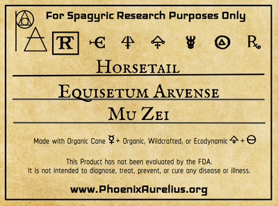 Horsetail Spagyric Tincture - Phoenix Aurelius Research Academy